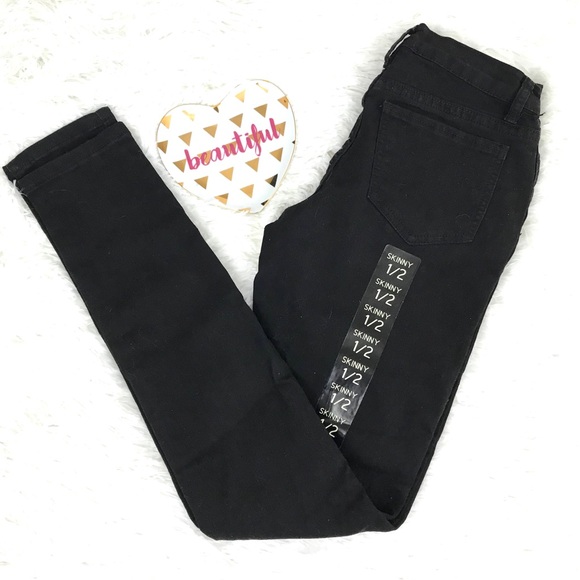 Red Blue Denim Dark Grey Skinny Jeans Size 1/2 - Picture 1 of 4